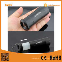S280 3AAA Source de batterie sèche Zoomable Mini lampe de lumière portable à main extérieure